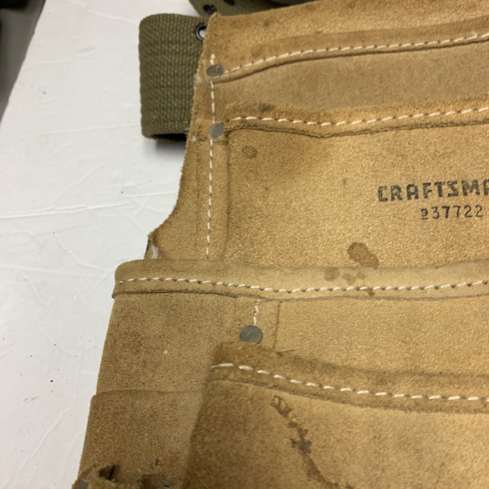 Craftsman Extra-Large Leather Nail /Tool Bag 37722 Leather Belt
