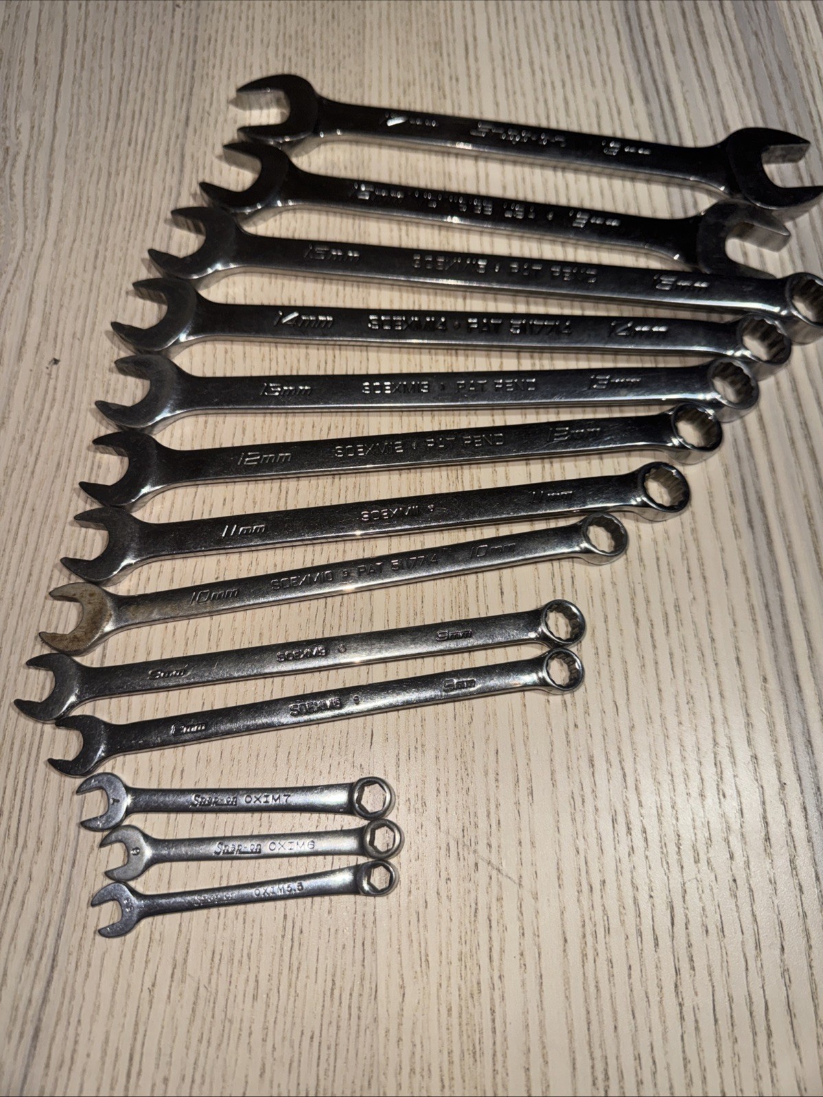 Snap-on Metric Combination Wrench Set 5.5 – 19mm 13-Piece Set Part Flank Drive