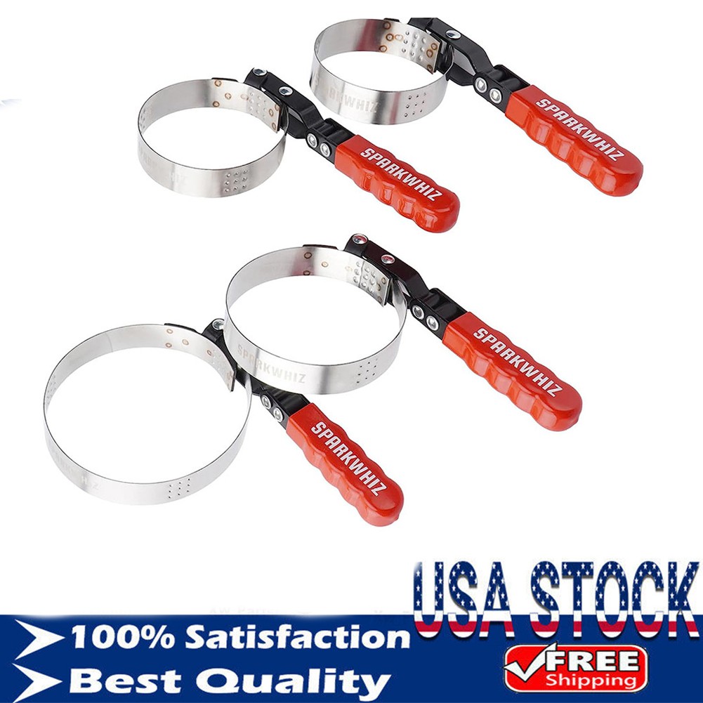Swivel Oil Filter Wrench Set, 4-Piece Standard Oil Filter Removal Tool, Stainles