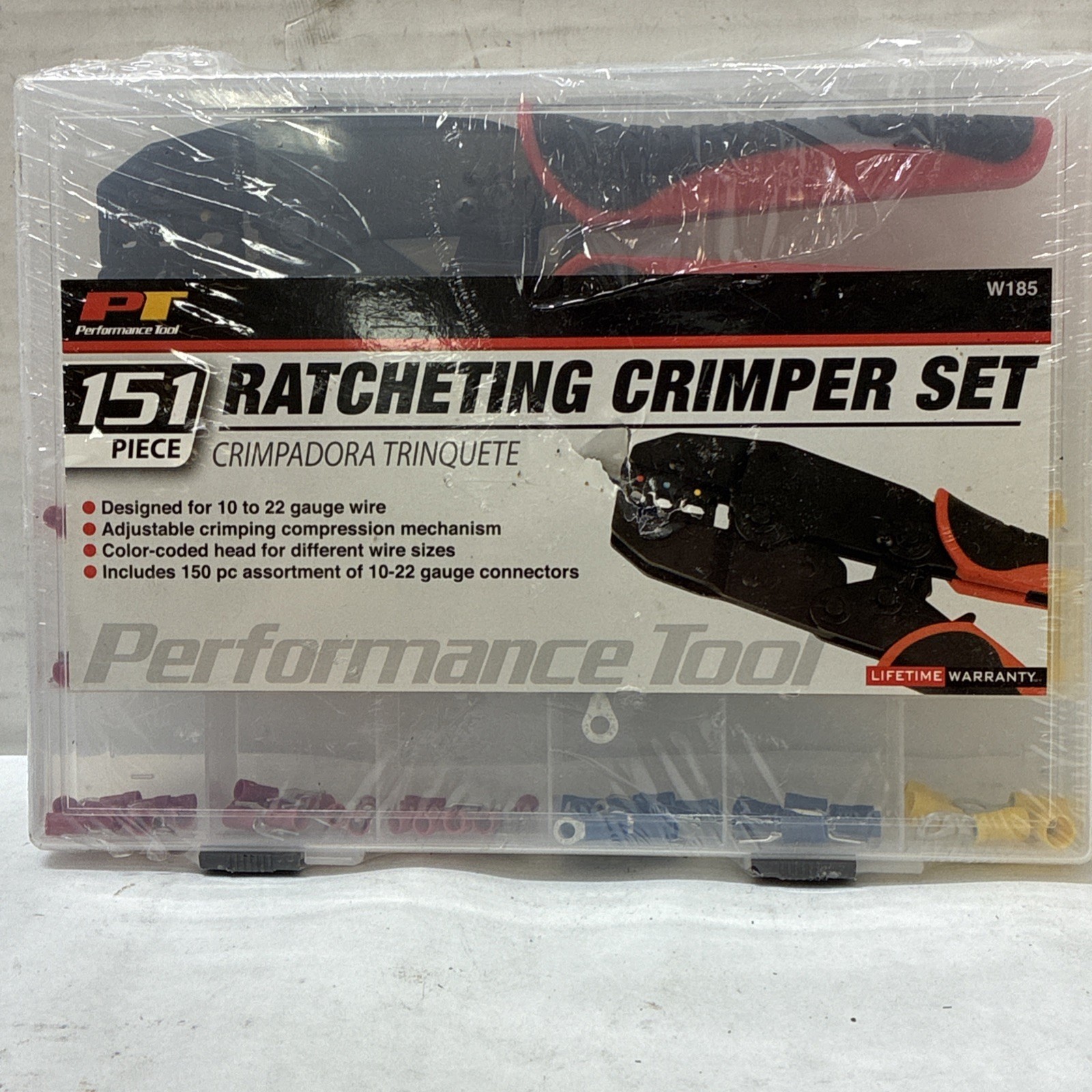Performance Tool W185 151 pc. Ratcheting Crimper Set