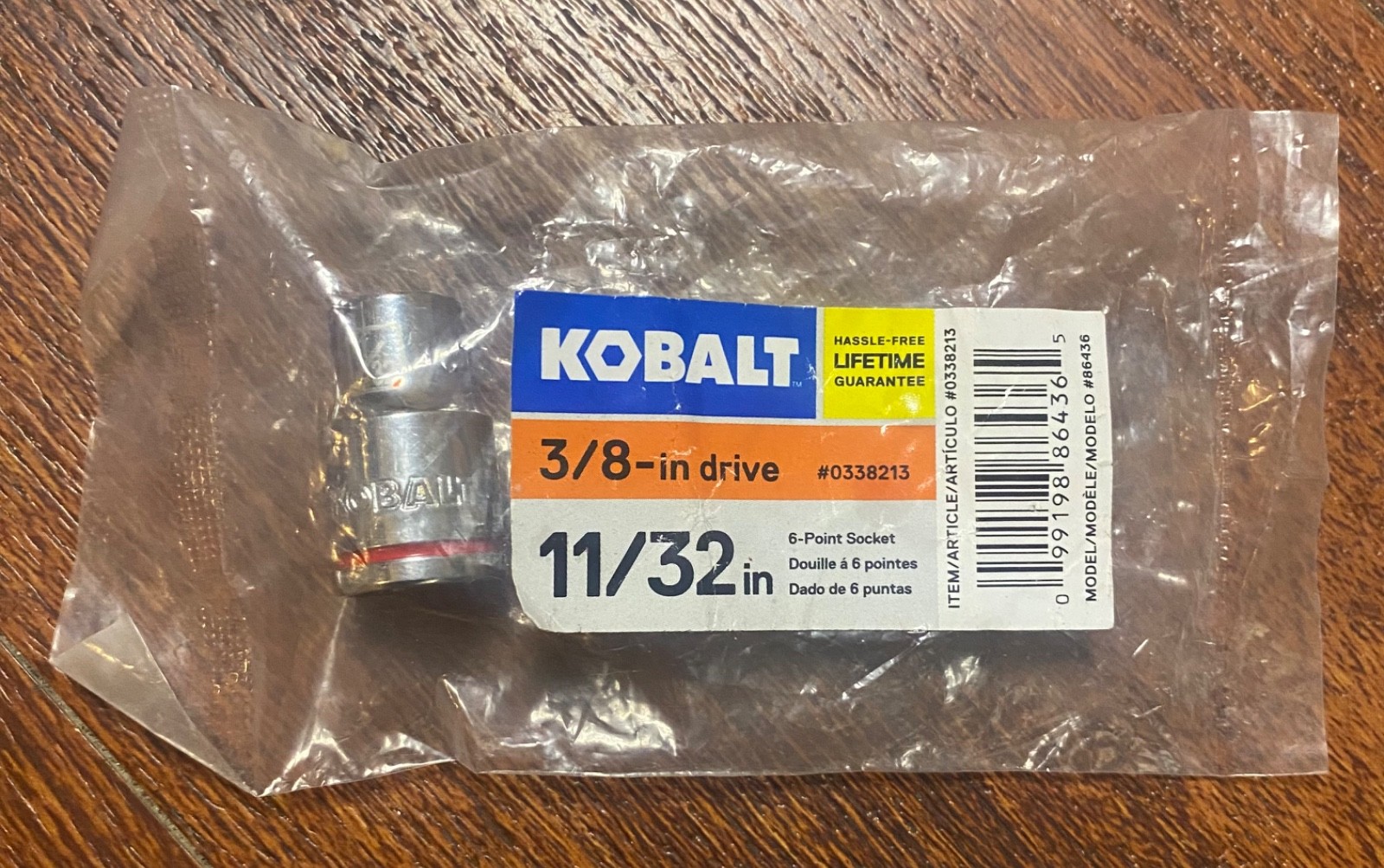 Kobalt 11/32 in – 3/8 inch Drive Socket – 6 Point – Brand New