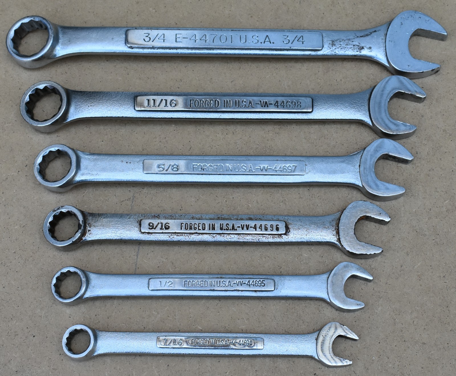 CRAFTSMAN USA 6-PIECE SAE 12-POINT OPEN/BOX END COMBINATION WRENCH SET