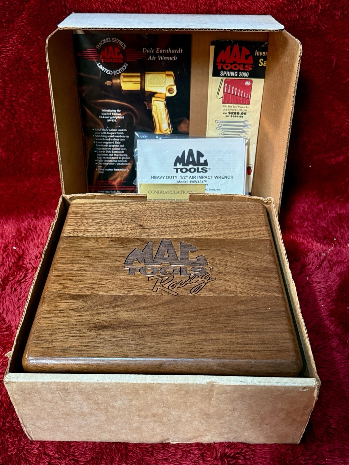 Mac Tools Dale Earnhardt 24K Gold Plated AW434 Air Wrench #540 Ltd Ed NASCAR
