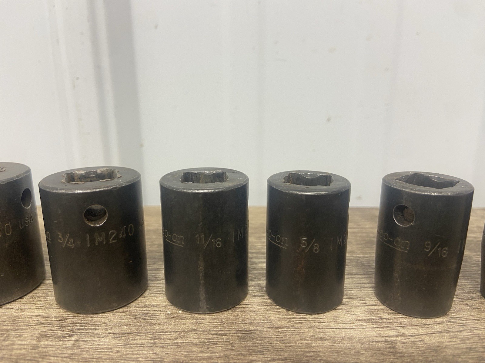 Snap-on SET 9 pc 6 point 1/2″ Dr IM320-IM120A Shallow Impact Socket Set