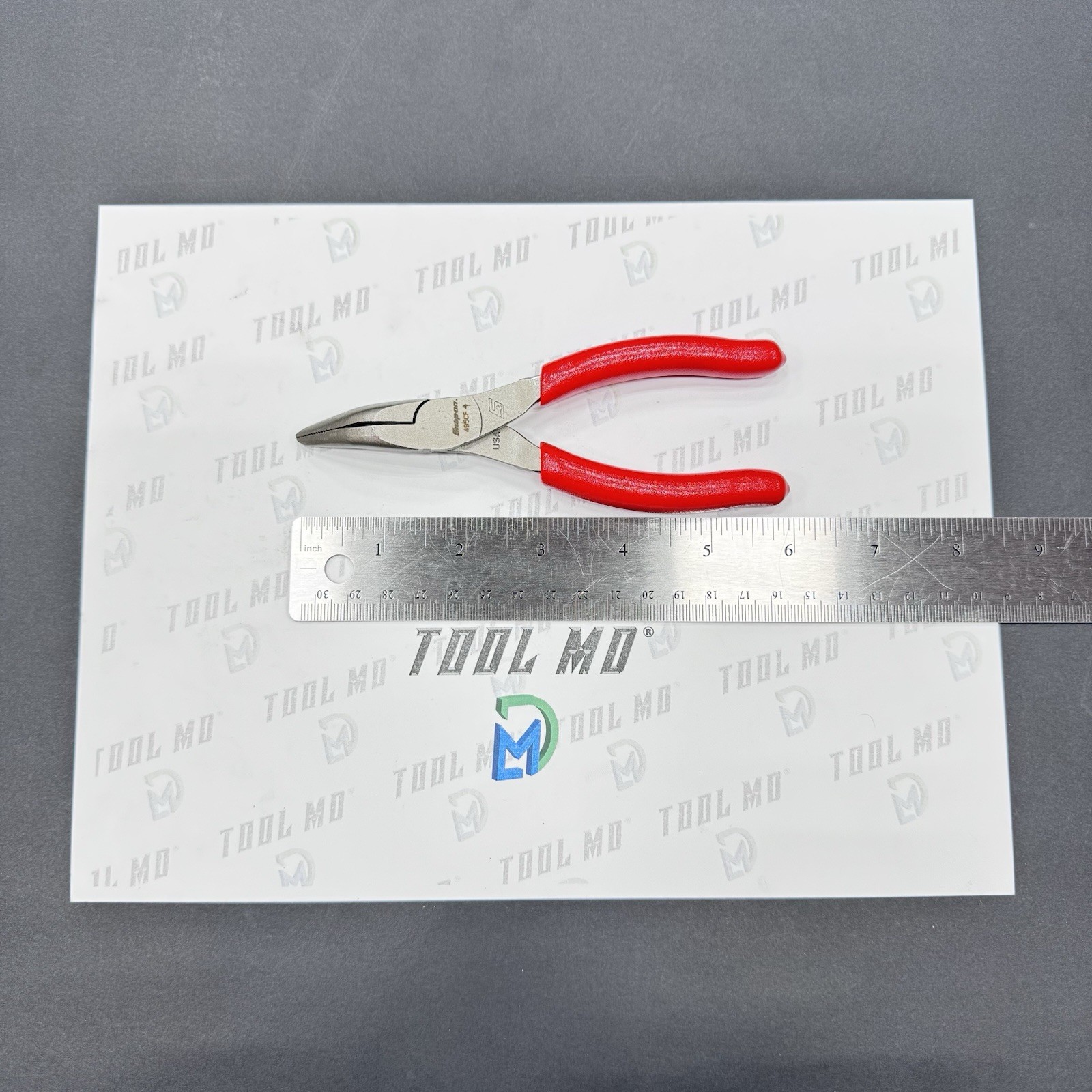 Snap-on Tools USA NEW RED Soft Grip 6″ Talon Grip 35° Needle Nose Pliers 495CF