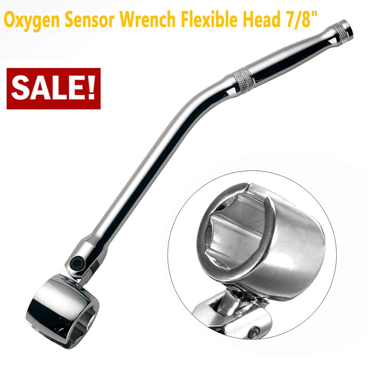 Oxygen Sensor Wrench O2 Flexible Head 7/8″ Auto Repair 22mm Hex 6pt Tool SALE
