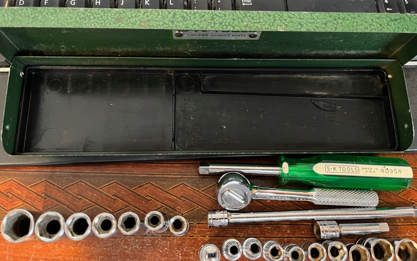 Vintage S-K Tools 1/4″ Drive Socket Set No. 4921 Very Clean Set USA Made