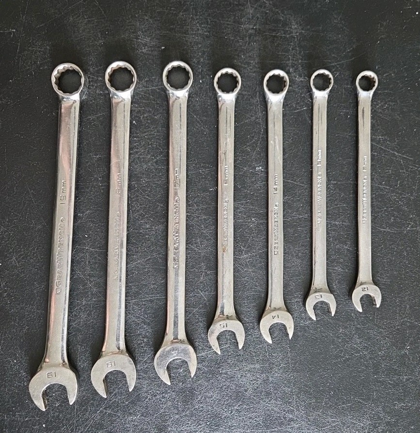 Gearwrench 7 Piece Metric Non Ratcheting Combination Wrench Set