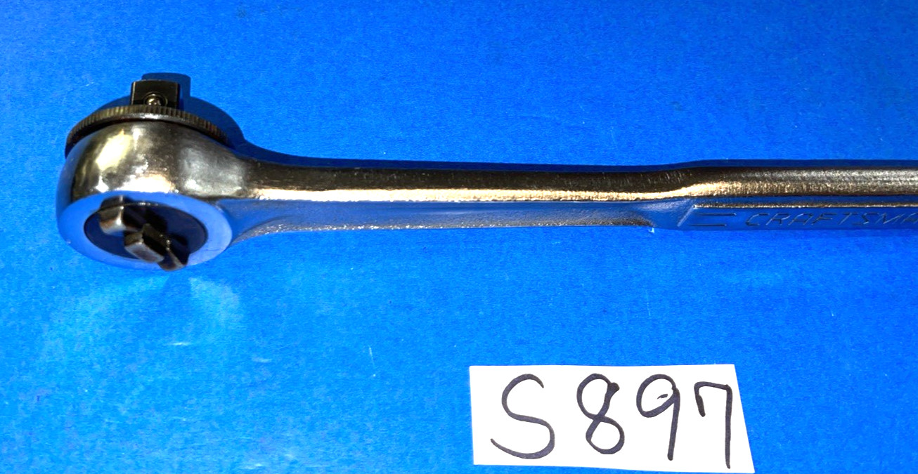 CRAFTSMAN TOOLS VINTAGE 1/2 DRIVE THUMB WHEEL SINGLE -V- RATCHET RARE