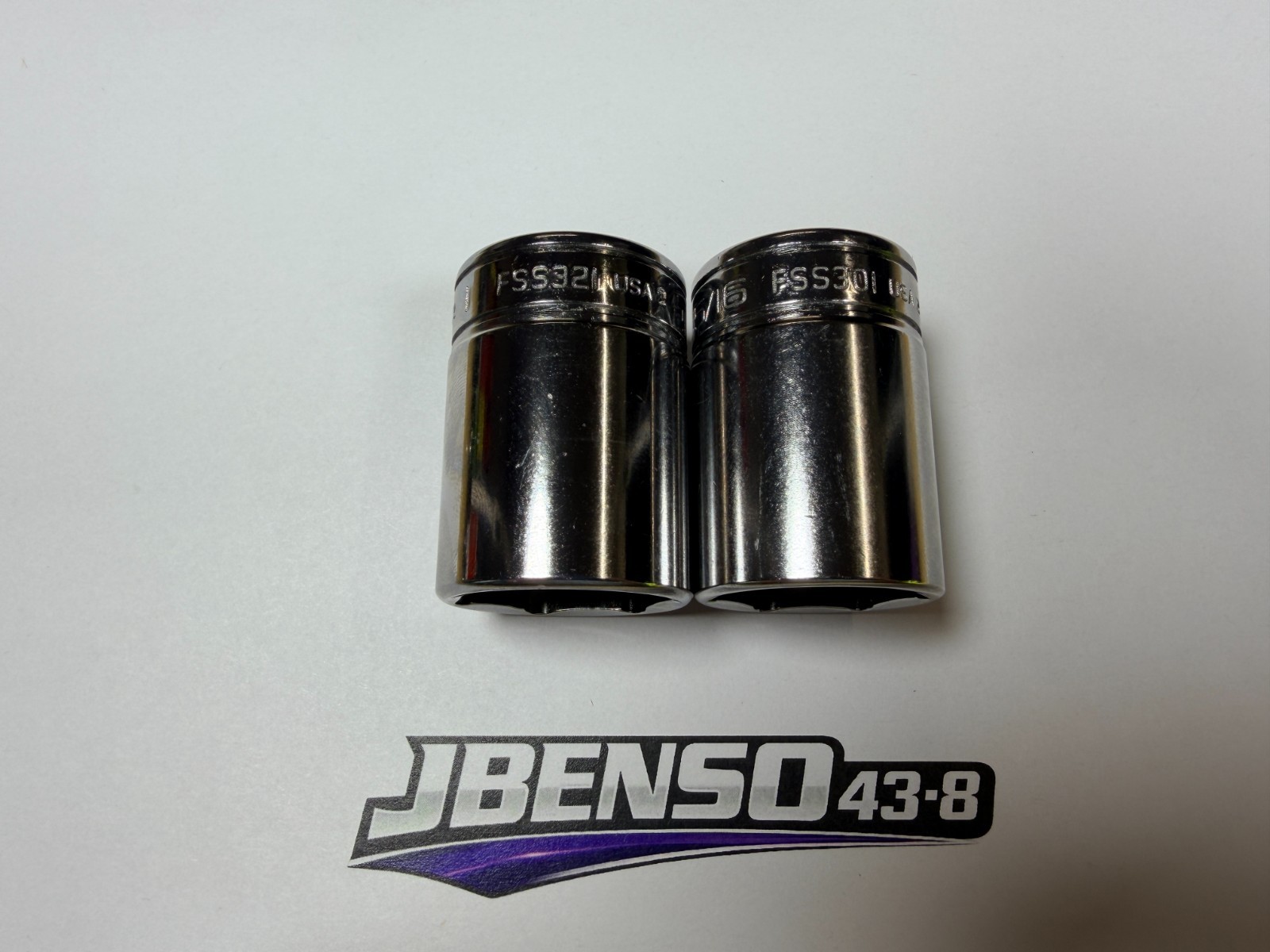 Snap-On Tools NEW 2pc 3/8″ Drive SAE 6pt Semi-Deep Add-On Sockets FSS301 FSS321