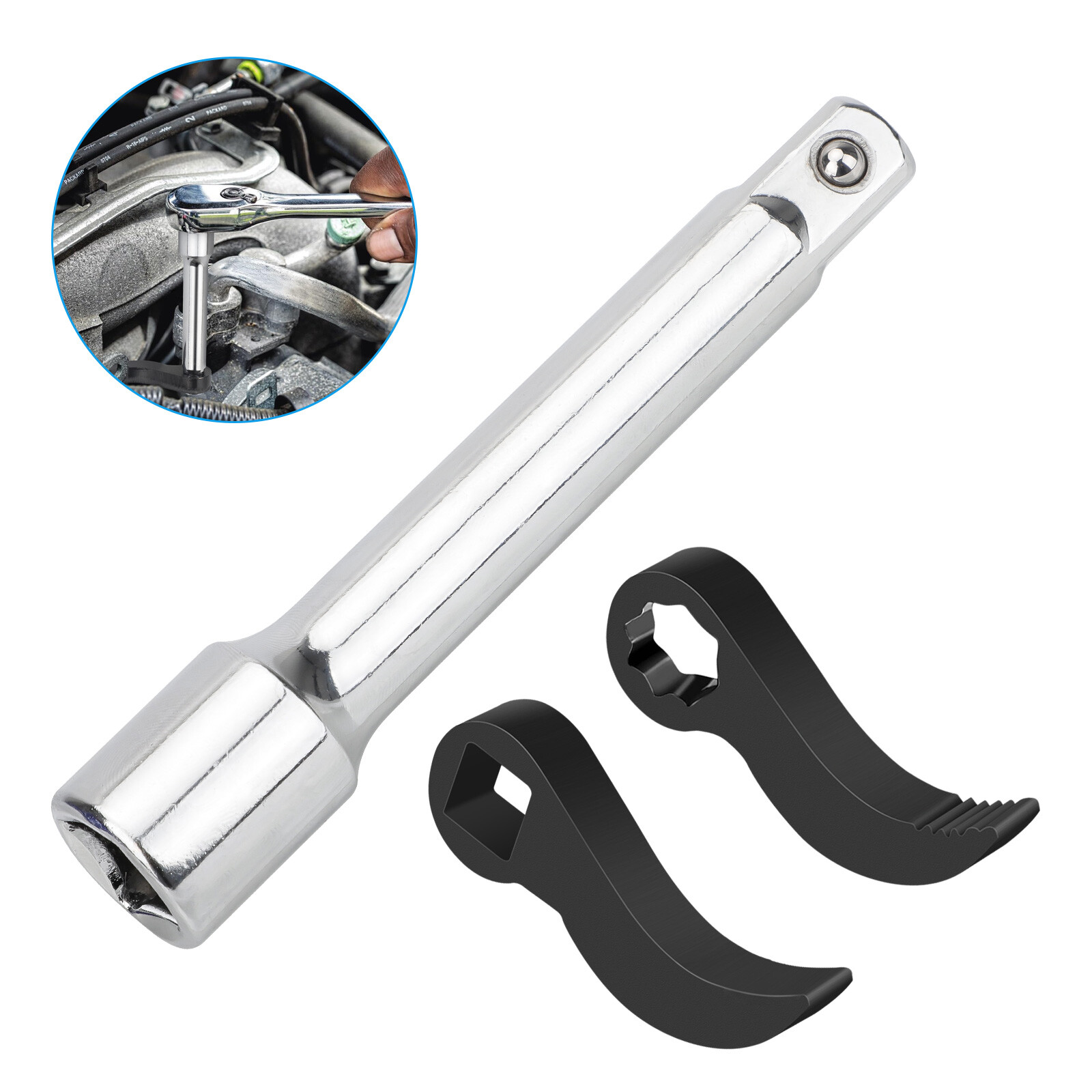 Pry Bar Wrench Adapter Head Extension Bar Crowbar Adapter Head Tool 1/2″ Drive