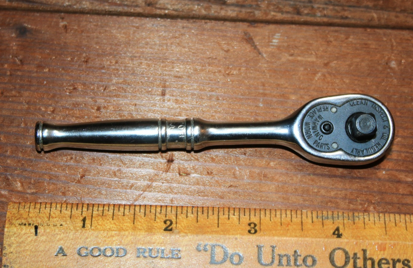 Vintage Snap-on USA 1/4″ Ratchet #TM70B 1986 Snap on EXCELLENT; 4 3/8″ long