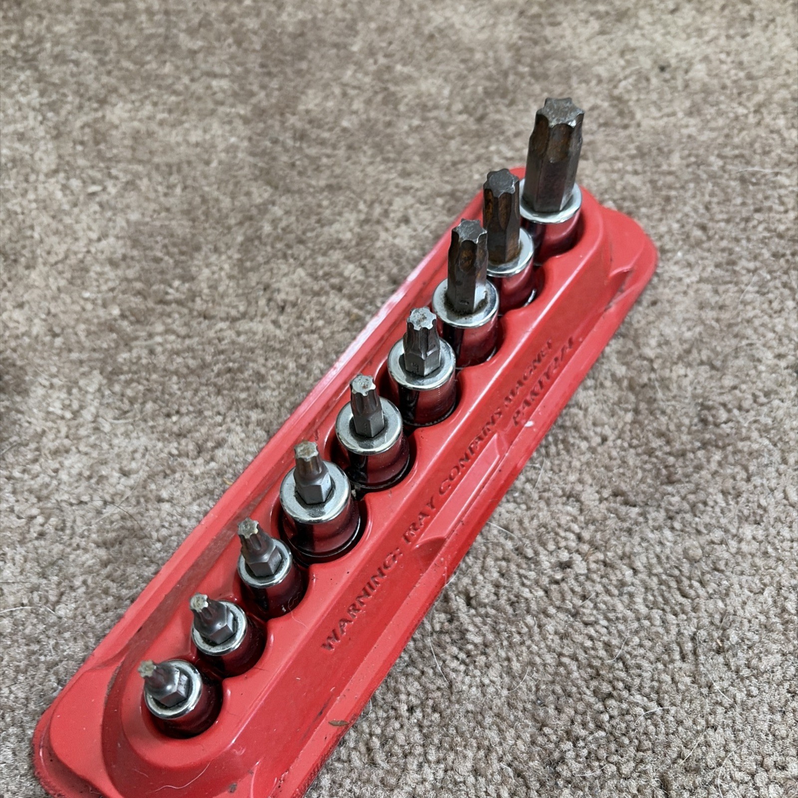 Snap On 209EFTXBY 9 pc Combination Drive TORX Bit Torx Socket Set
