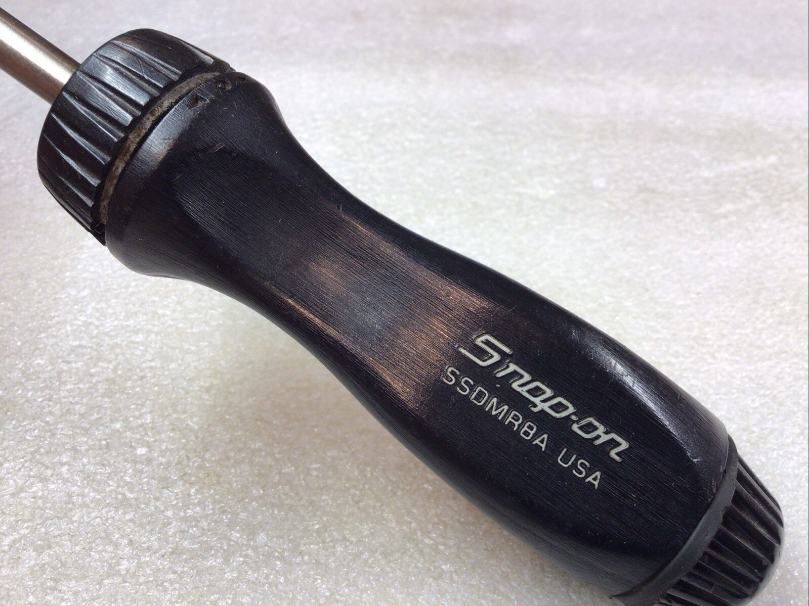 Snap-On#SSDMR8A – 13”Long Ratcheting Black Hard Handle Screwdriver/No Bits-USA-