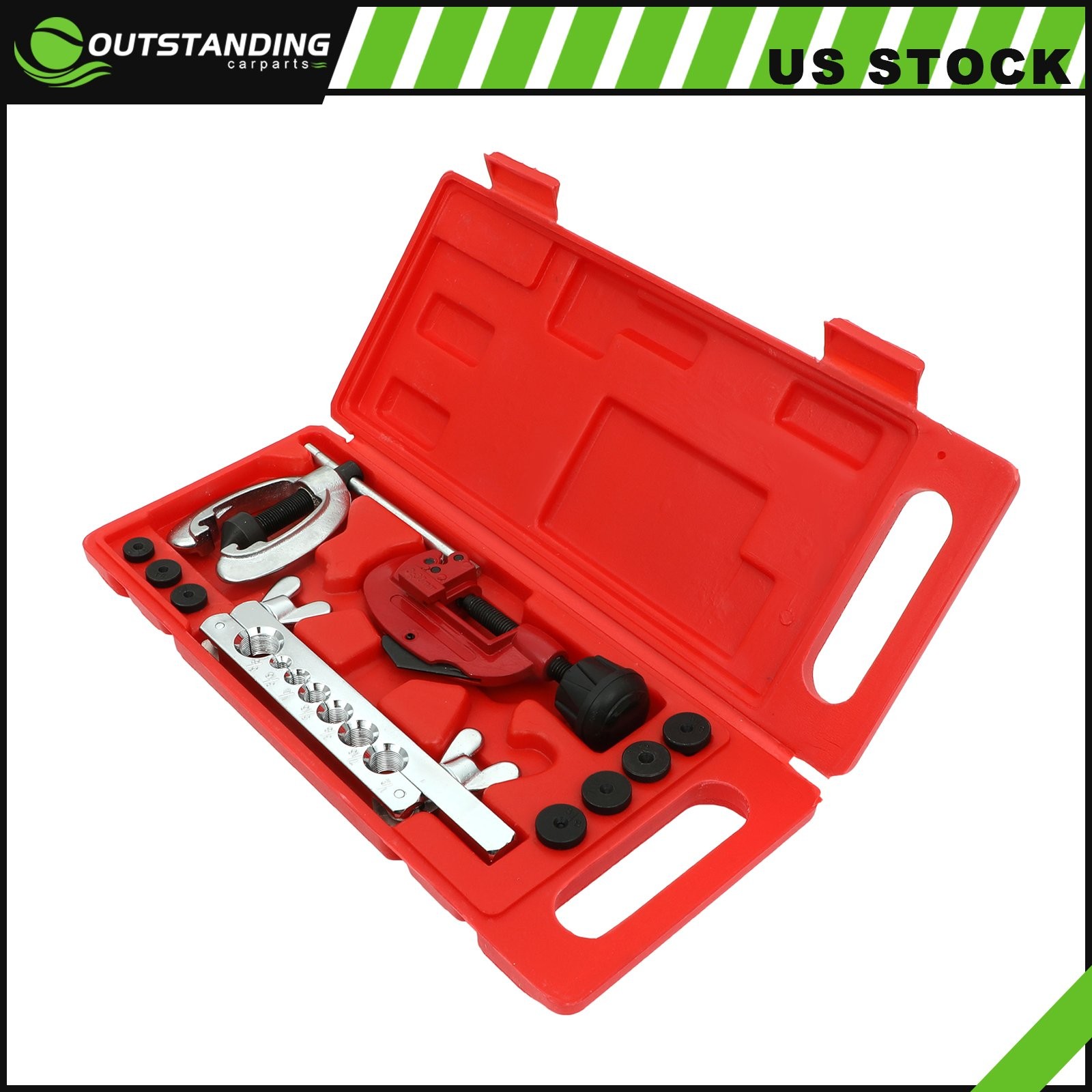 Double Flaring Brake Line Tool Kit Tubing Car Truck Repair Tool W/ Tube Cutter