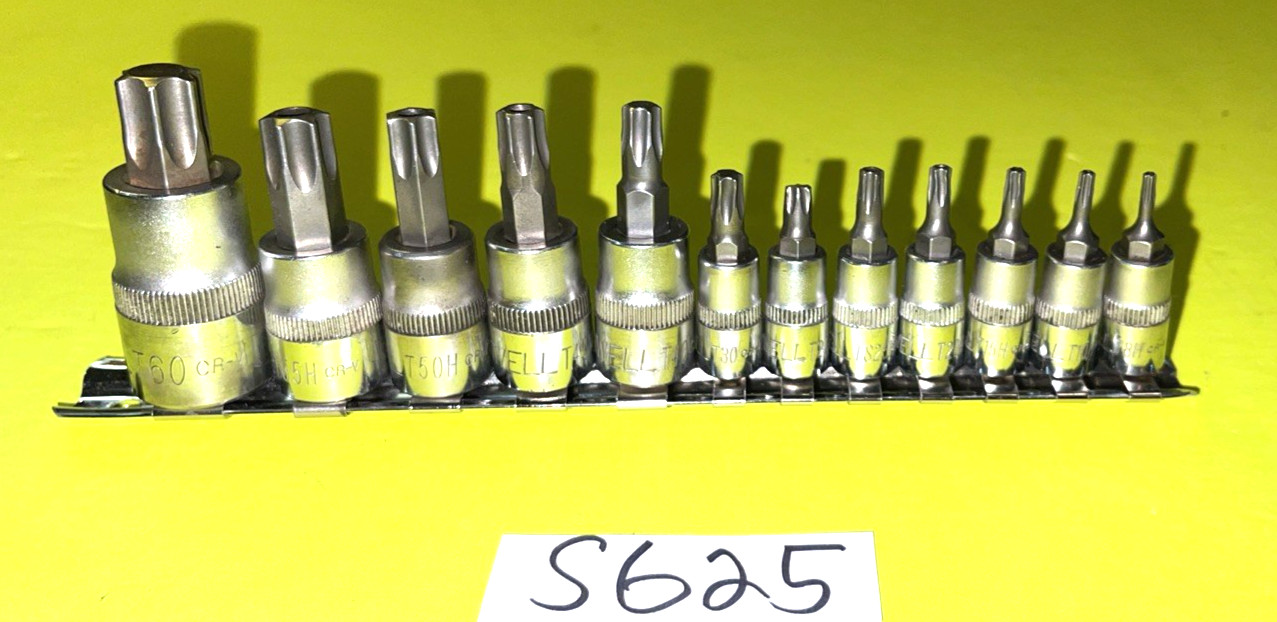 CORNWELL TOOLS 12 PIECE MULTI DRIVE TORX BIT SOCKET DRIVER SET TAMPER RESISTANT