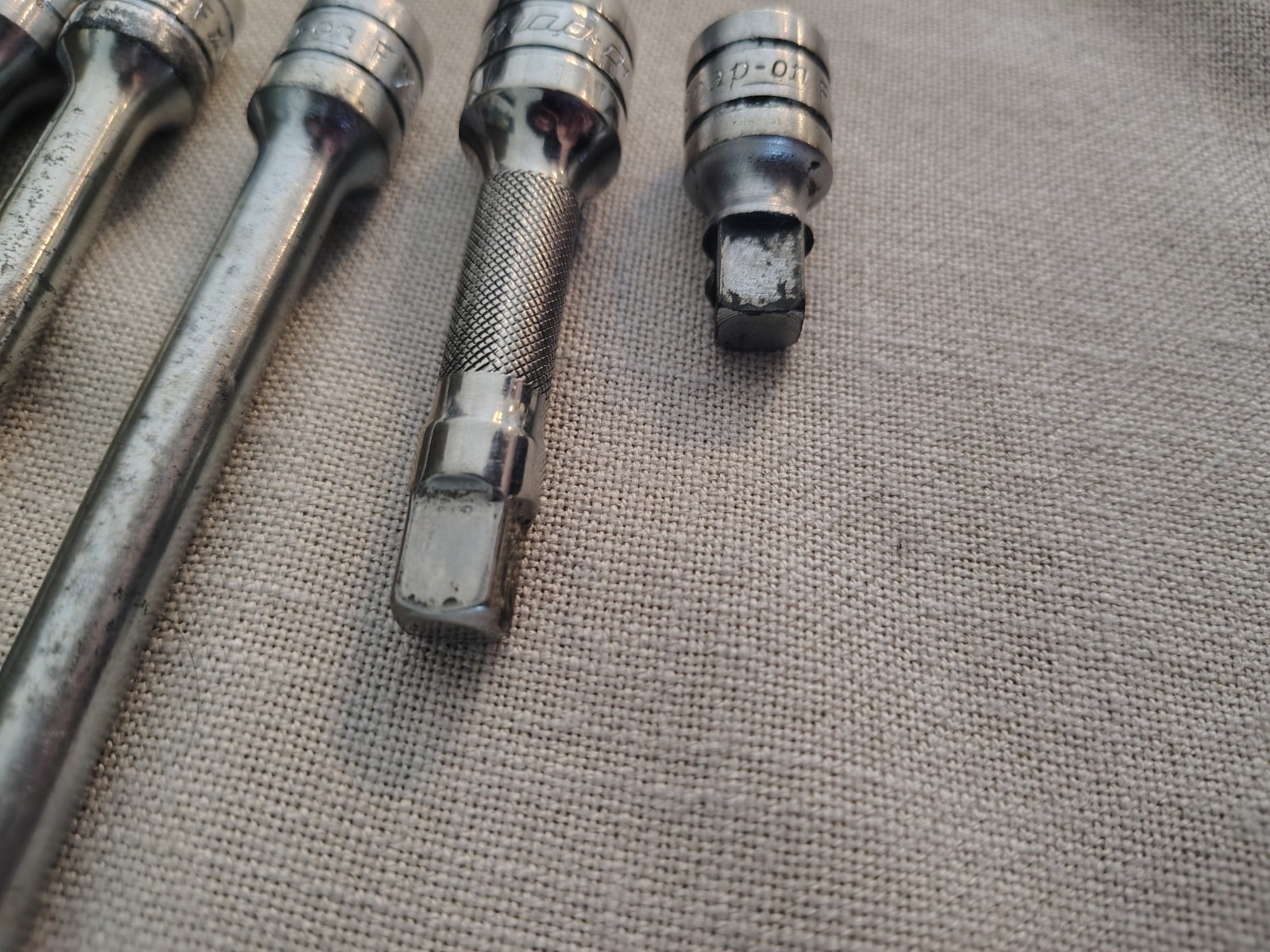 5pc. SNAP ON TOOLS 3/8” DRIVE SOCKET EXTENSION SET, USA 1″ 3″ 6″ 11″ 18″ USA