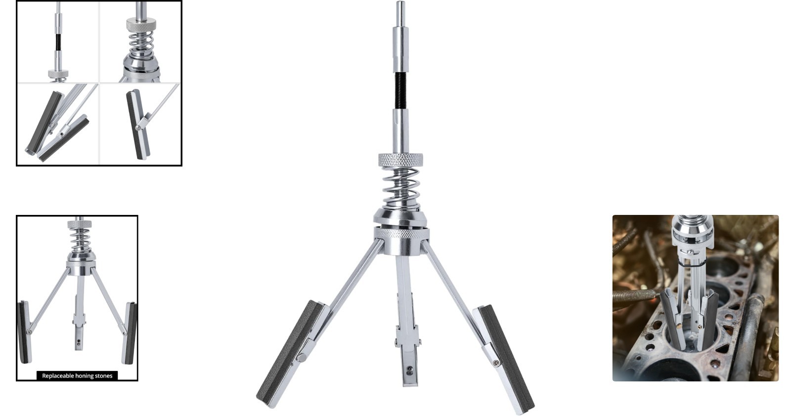 Versatile Engine Honing Tool, 51-178 mm, with Flexible Drive for Professionals