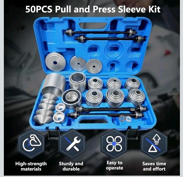 50Pcs Pull and Press Sleeve Kit, Bushing Press Kit for Most Engine Cars…