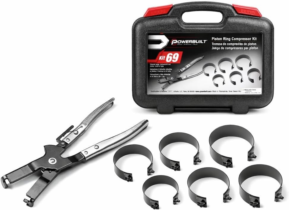 Pro Piston Ring Compressor Tool Kit Ratchet Pliers for Car Engine Maintenance
