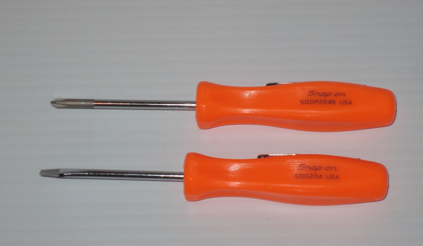 NEW Snap On Pocket Screwdrivers, SET, Orange, Mini Phillips & Flat Blade ~ NEW!