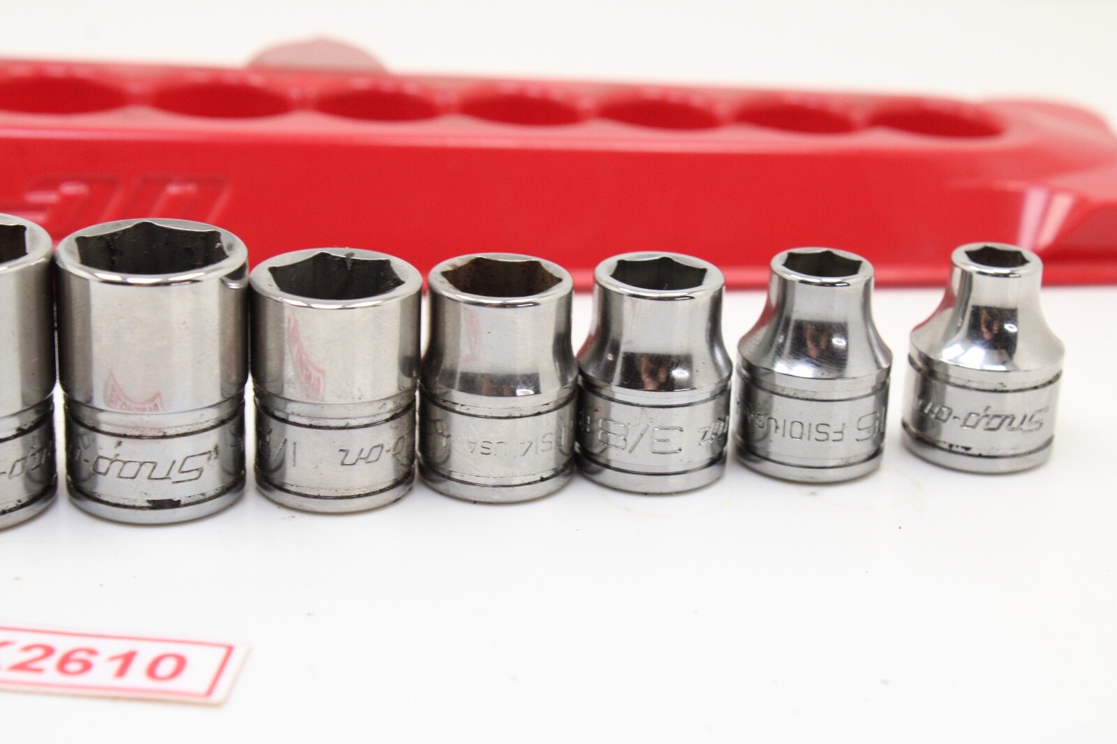 Snap On FS081-FS281 1/4″-78″ 3/8″ Drive 6 Point 11 Piece Shallow Sockets Set USA