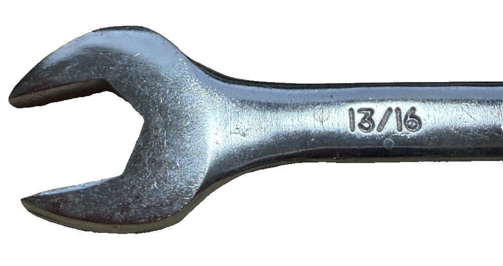 New Combination Wrench 12 Point SAE Standard 13/16 Inch V-Notched 9″ long