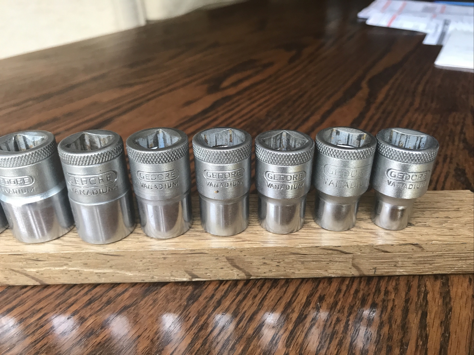 11 Gedore Sockets 1″ To 7/16″ AF With 1/2″ Drive. No 4.
