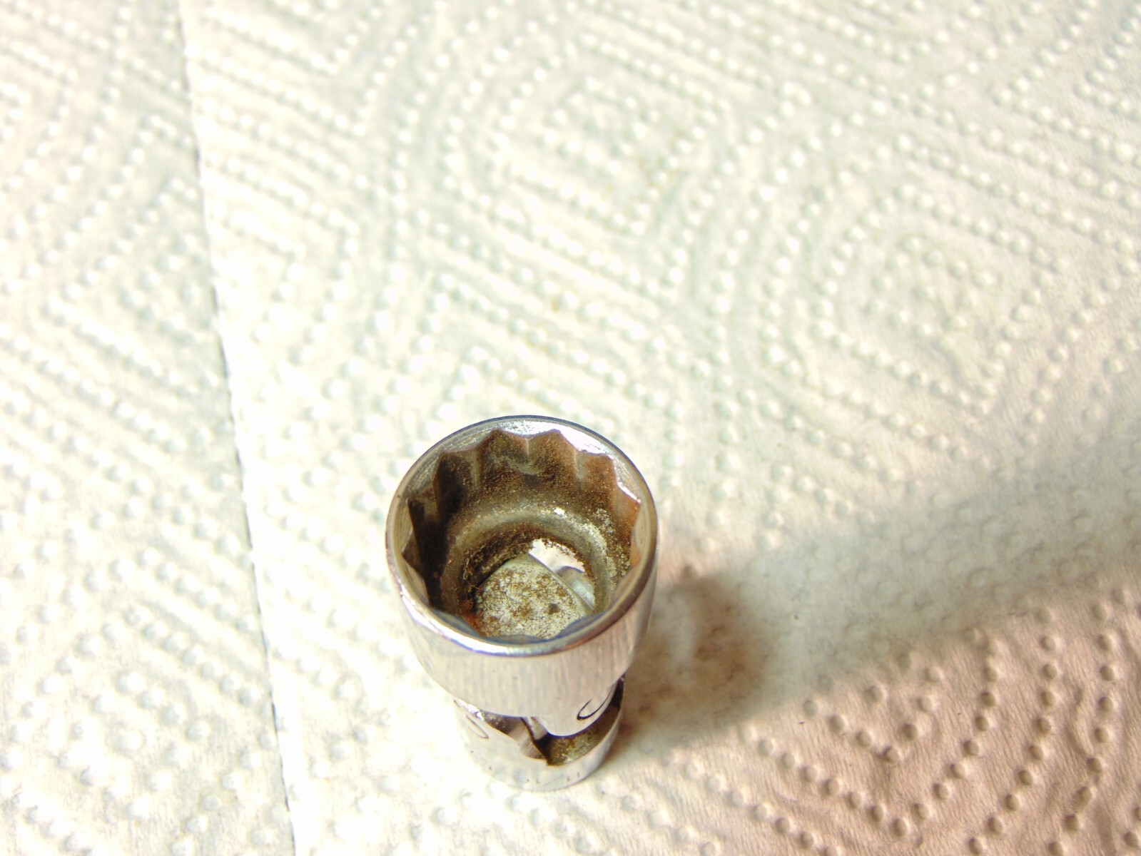 Vintage Snap-on Tools USA 3/8″ Drive 11/16″ SAE 12pt Chrome Swivel Socket FVU22