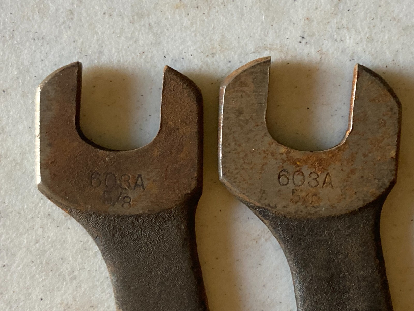 2 Vintage Billings 603A 5/18″ Open End Wrench Hand Tools USA