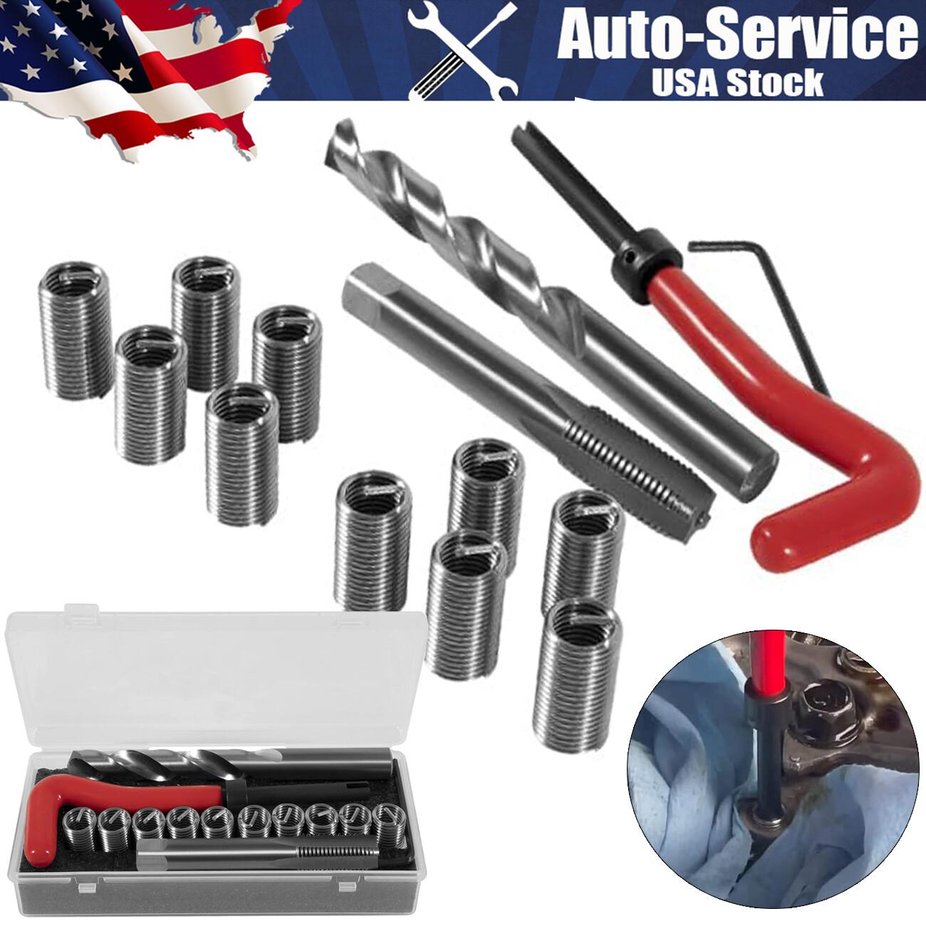1420 Engine Cylinder Head Bolt Repair Tool Kits M11.5mm x 1.5 For Honda Toyota