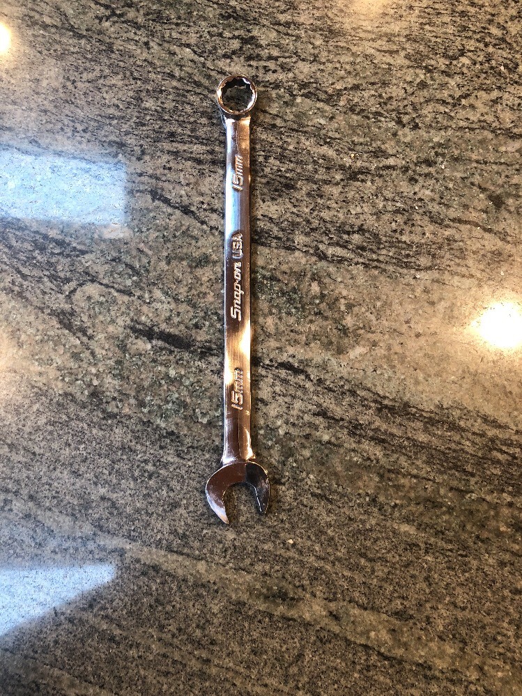 Snap On soexm15 15mm metric flank drive plus open end combination wrench