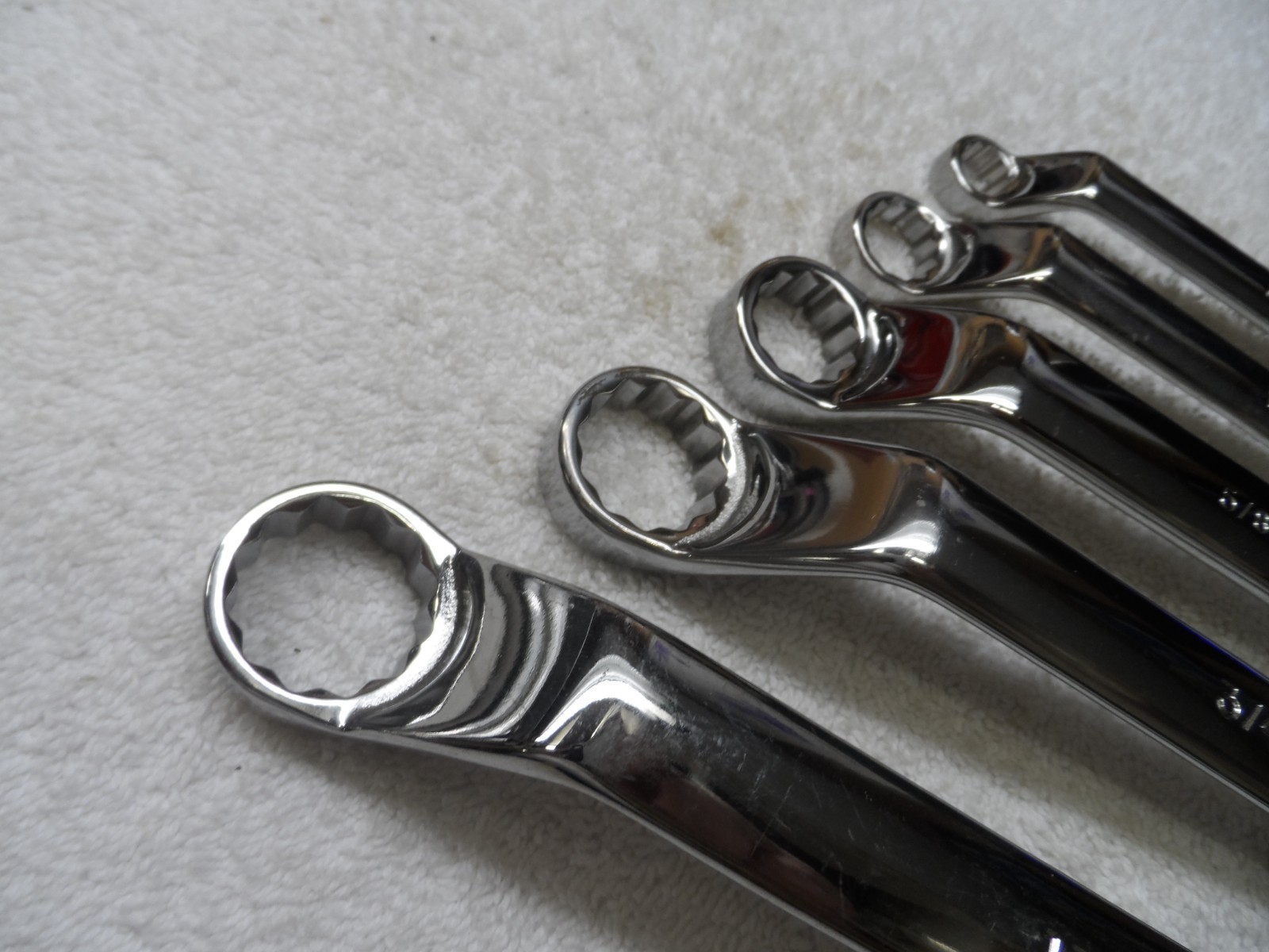 Craftsman Professional USA NOS Deep Offset Full Polish SAE Wrench Set – 5 pcs
