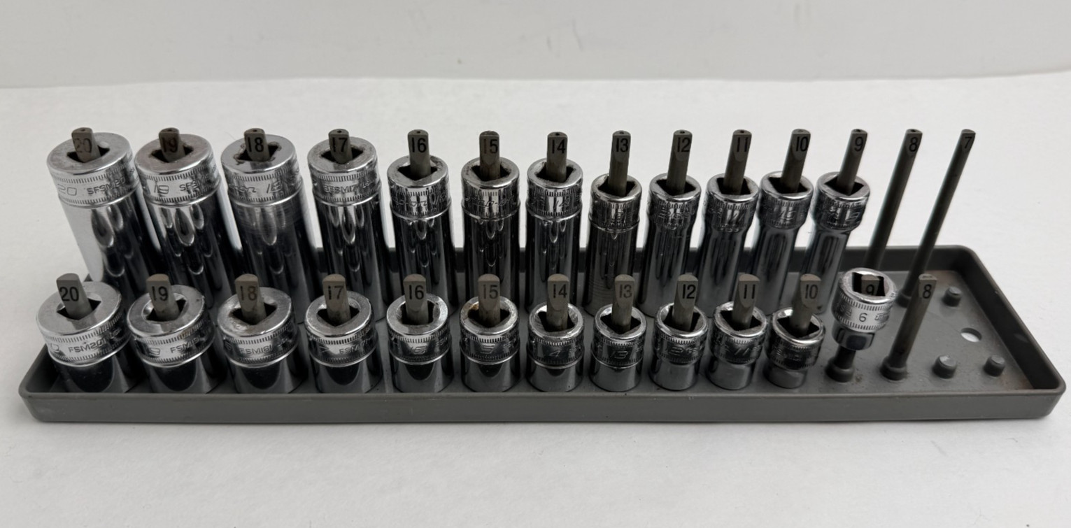 Snap-on 24pc 3/8″ 6-point METRIC 9mm-20mm Shallow & Deep Socket Set