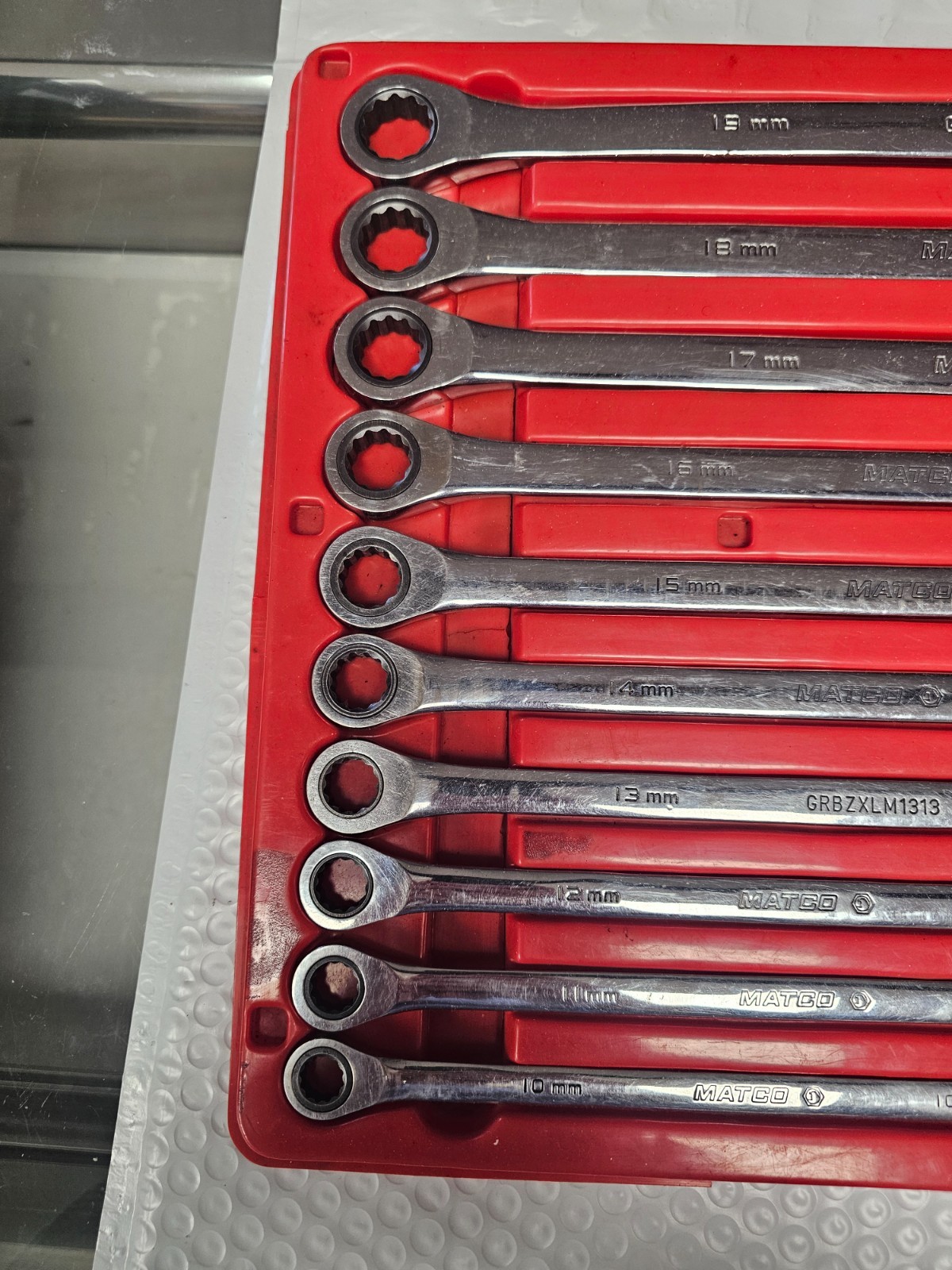 Matco GRBZXLM 10pc Extra Long 10mm-19mm Ratcheting Set