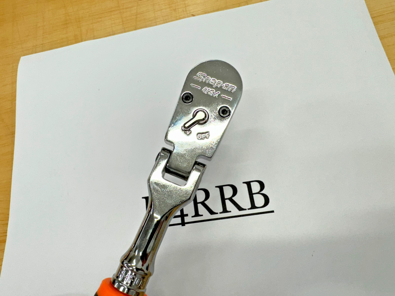 Snap-on Tools USA NEW 3/8″ Drive 100 Tooth ORANGE Soft Grip Flex Ratchet FHF100O