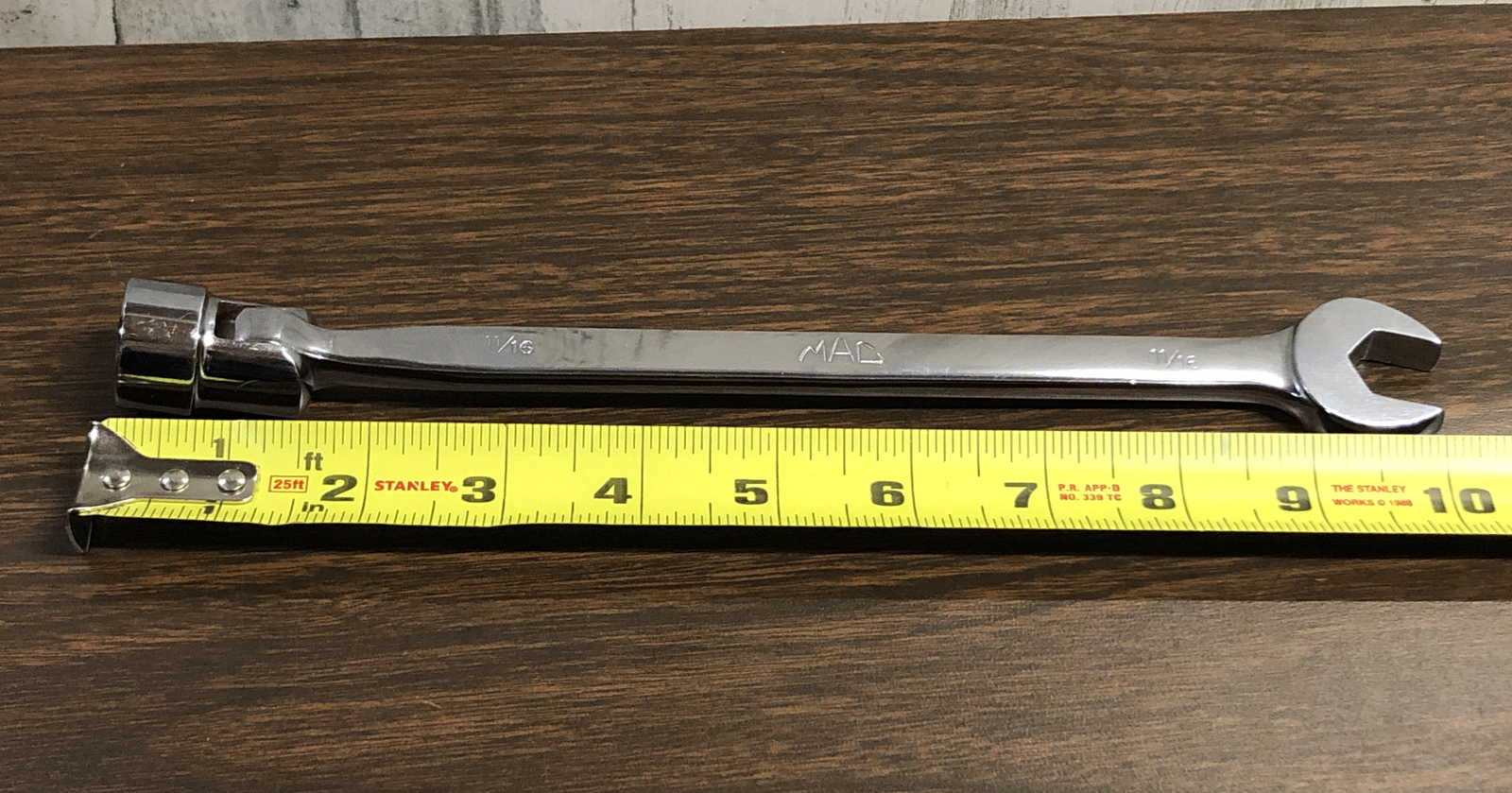 Mac Tools 11/16” Open End / Flex Box -Socket End Wrench 12 Point CLF22