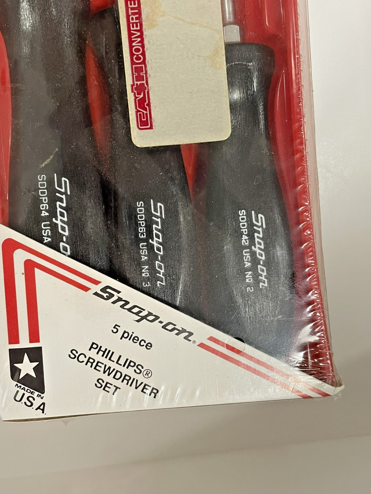 Snap-on Tools USA NEW Black 5pc PHILLIPS Hard Handle Screwdriver Set SDDP50