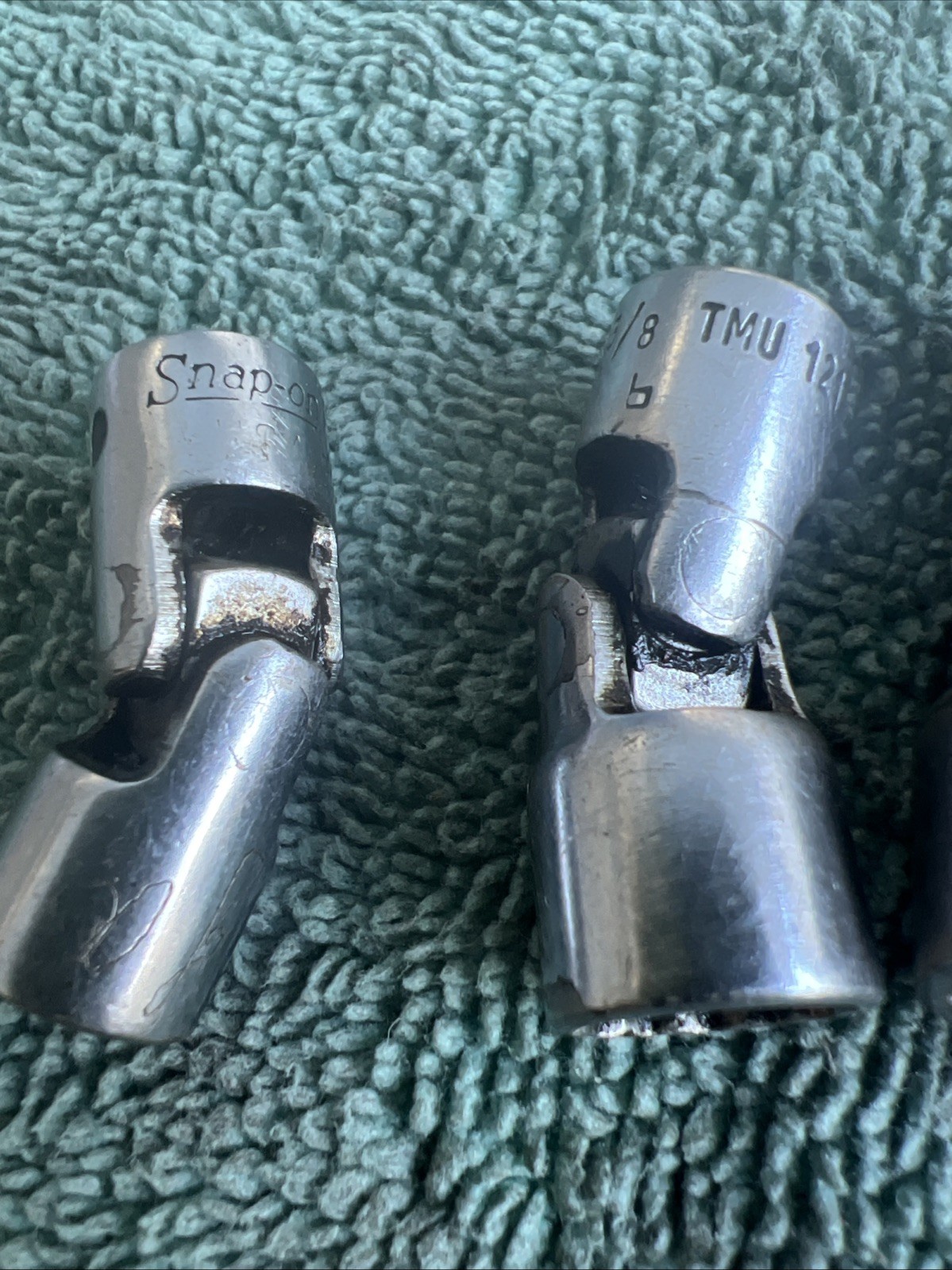Snap-On 1/4” Drive 5pc Swivel Shallow Sockets 12 And 6pt 1/2,7/16,3/8,5/16,TM-8