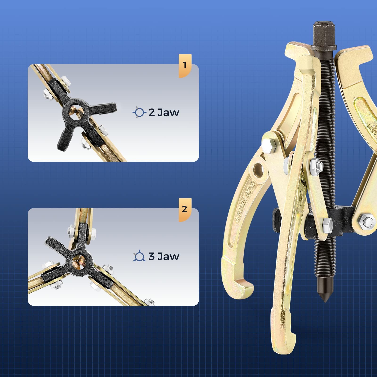 Bearing Puller 2/3 Arm, Made of Carbon Steel, for Gearbox/Bearings/Flywheel?der/Rie…