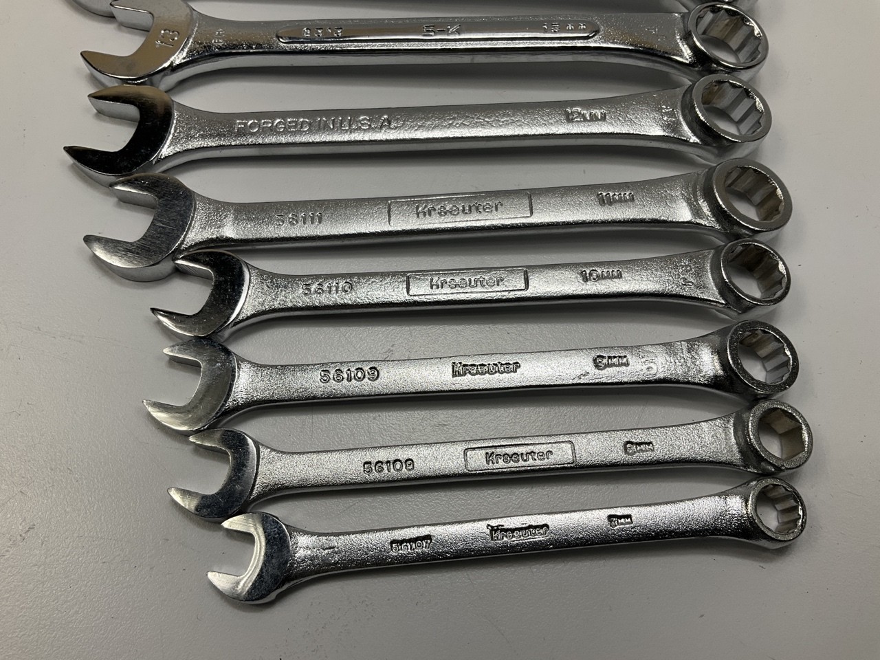 12MM WO BRAND, 13MM S-K BRAND, 15MM & 17MM GAMBLES – 11 Piece Metric Wrench Set
