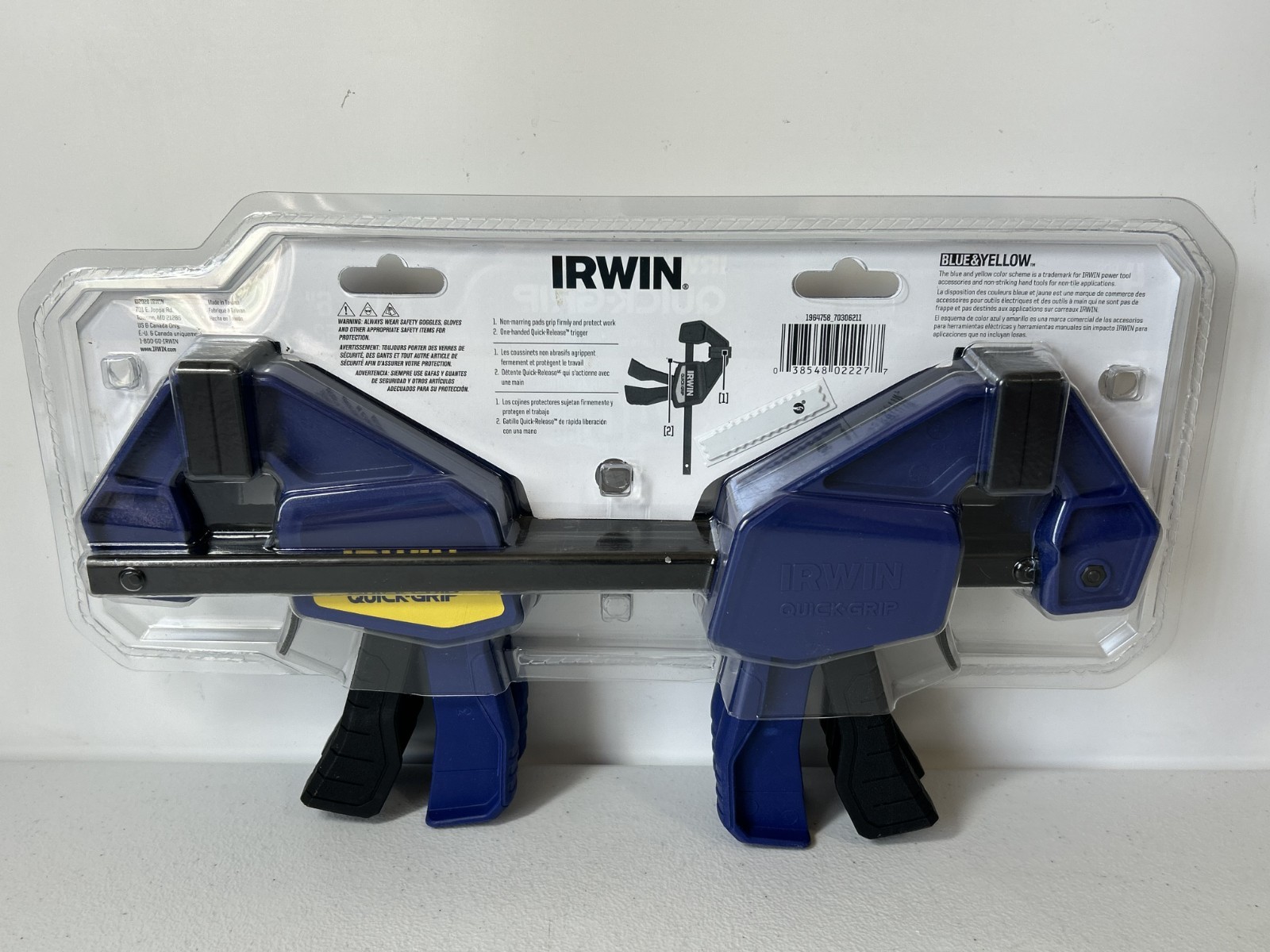 IRWIN Quick-Grip 1964758 One-Handed Mini Bar Clamp 4 Count Pack 140lb Blue NEW