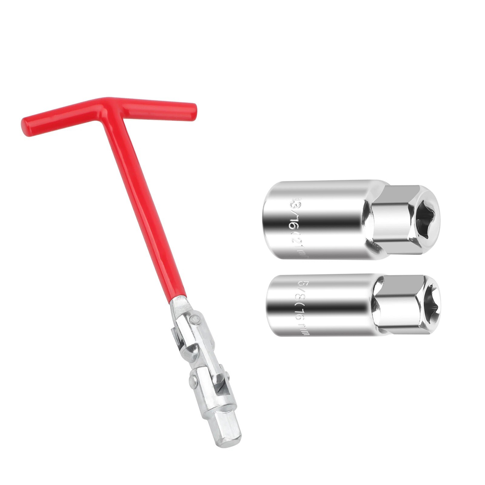 16mm 21mm Spark Plug Socket Wrench T-Handle Swivel Removal Tool for Automotive