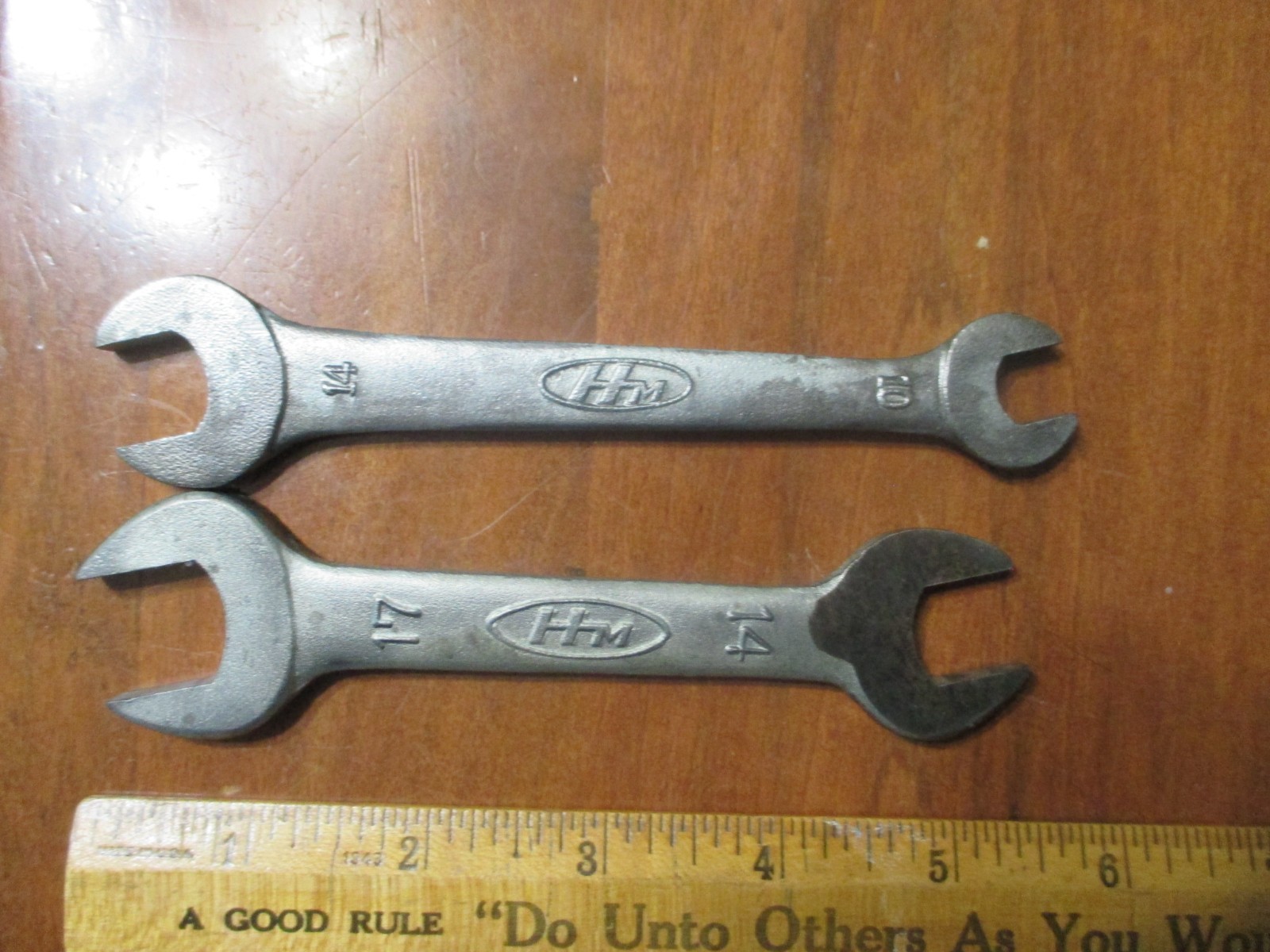 Set of 2 vintage Honda Motors – Metric open wrenches – 10,14,17 . Marked RK