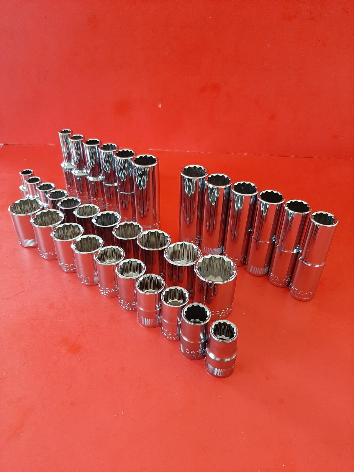 NEW CRAFTSMAN 33pc Shallow & Deep 1/2″ Drive SAE + METRIC 12pt Point Socket Set