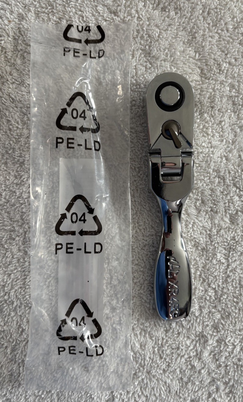 Mac Tools 5” 3/8” Drive Flex Head Stubby Ratchet