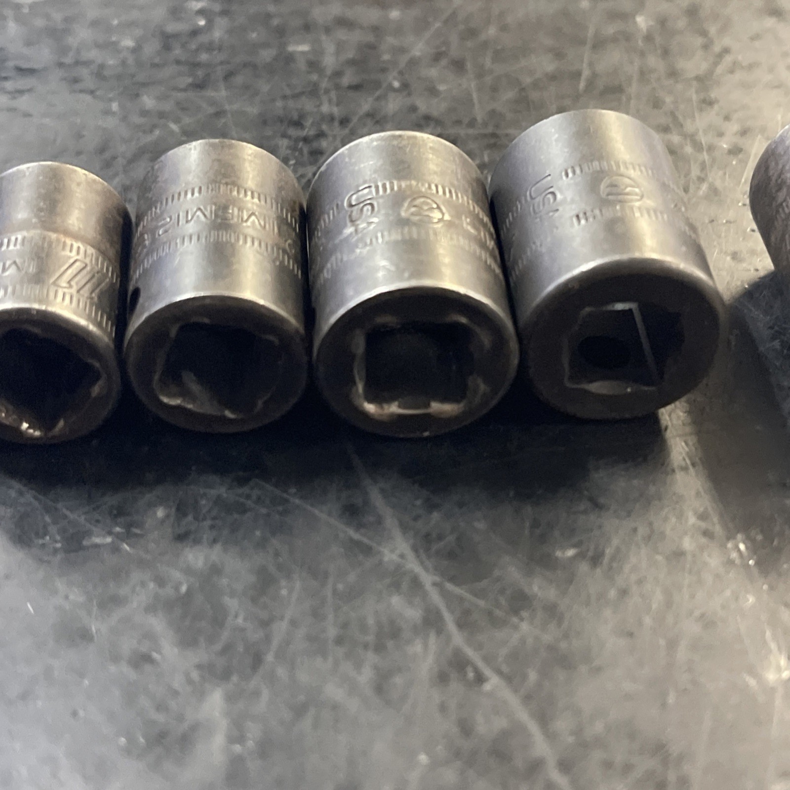 Snap-On 13 Pcs 3/8″ Dr 6pt Deep Impact Sockets 8-19mm + 24mm Missing 18 & 20