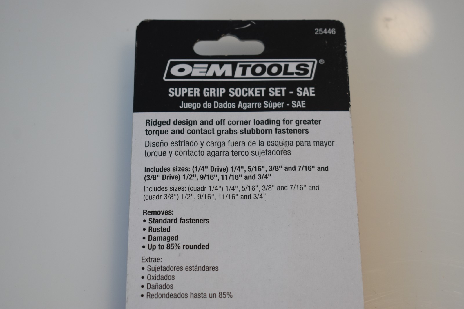 OEM Tools 25446 8 Piece SAE Super Grip Socket Set 1/4″ and 3/8″ Drive New