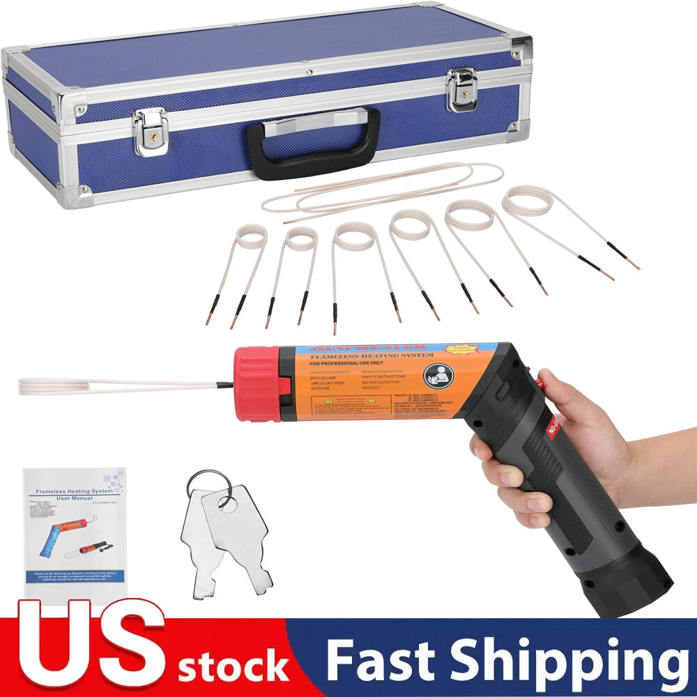 Magnetic Induction Heater Kit with 8 Coils Portable Heat Induction Tool NEW
