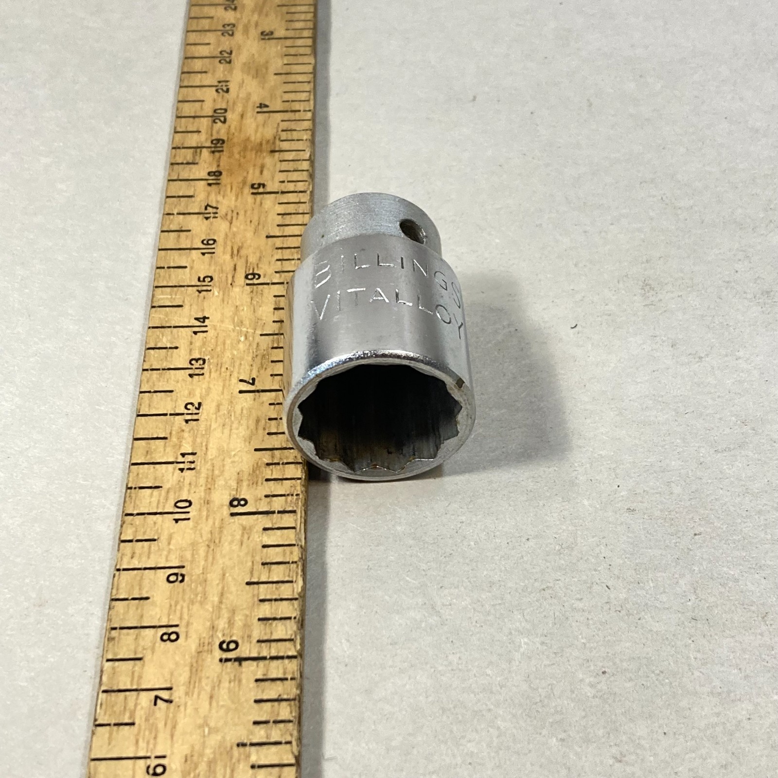 Billings 7/8″ Socket 1/2″ Drive 12 Point Vitalloy #S-1228 USA